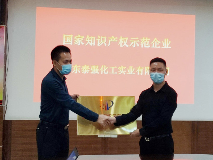 清遠(yuǎn)市實(shí)現(xiàn)歷史零的突破！泰強(qiáng)化工獲“國家知識產(chǎn)權(quán)示范企業(yè)”稱號(圖3)